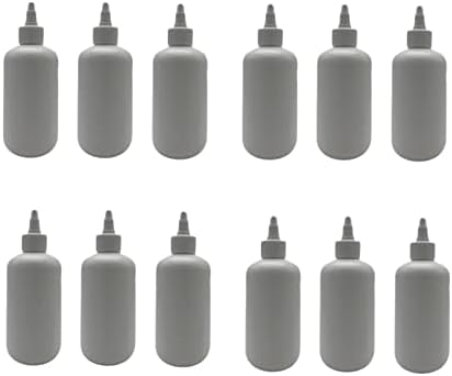 Természetes Gazdaságok 8 oz Fehér Boston Műanyag Palackok -12 Pack Üres Üveget Újratölthető - BPA Mentes - illóolaj - Aromaterápia