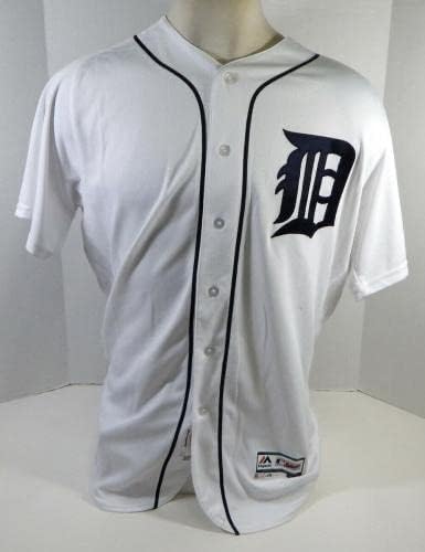 Detroit Tigers Mike Gerber 75 Játék Használt Fehér Jersey 46 DP20891 - Játék Használt MLB Mezek