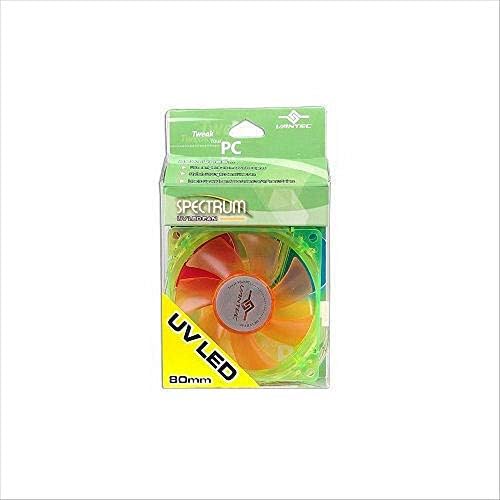 Vantec Spektrum Narancssárga, Zöld, UV LED golyóscsapágy 80mm Esetben Ventilátor 3 pin + 4 pin