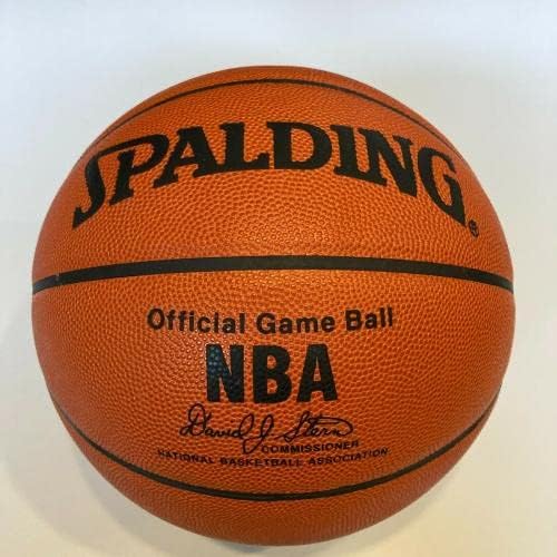 George Mika Aláírt Spalding NBA Hivatalos Játék Kosárlabda SZÖVETSÉG COA - Dedikált Kosárlabda