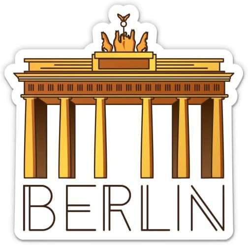 Berlin, Németország, Brandenburg Gate - 3 Vinyl Matrica - Autós Laptop Víz Üveg Telefon - Vízálló Matrica
