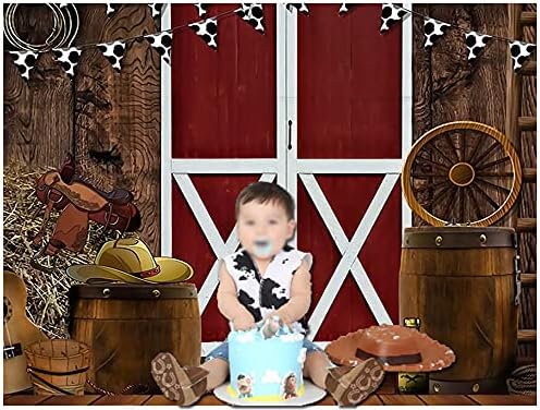 Retro Western Cowboy Hátteret Portré Fotózás Wild West, Fából készült Ház, Pajta Ajtó Vintage Gyerekek Fiú Baba Zuhany Születésnapi