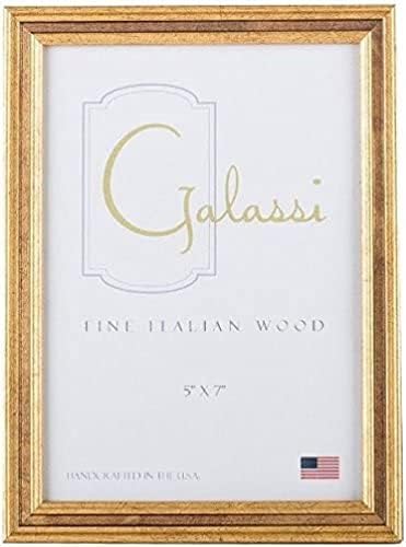 F. G. Galassi Kézműves Remek olasz Fa Fotó Képkeret Csatorna Arany Hang - 5 x 7 - 29557