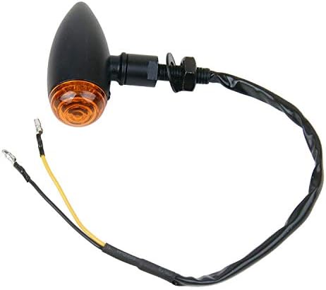 MotorToGo Fekete Golyó Motoros LED lámpa Mutatók Szemellenző Amber Objektív Kompatibilis az 1980-as Harley-Davidson WideGlide
