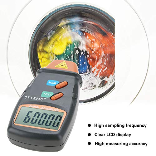 Digitális Fordulatszámmérő, LCD Lézer Fotó Fordulatszámmérő Automatikus Tartomány 2.5 RPM - 99,999 RPM Semmi, Mini FORDULATSZÁM