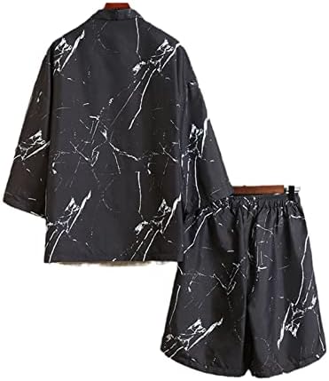 Nyári Tréningruha Férfi ruházat Beállítja a Kimono Kabát, Nadrág Vintage Laza Streetwear Hip-Hop Verejték Megfelel 2 darabos