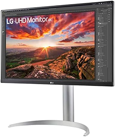 LG 27UP650-W. AUS Monitor 27 UHD (3840 x 2160) IPS Kijelző, VESA DisplayHDR 400, DCI-P3 95% - Os Színskála, 3-Oldalon, Szinte