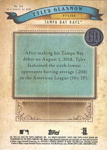 2019 Topps Cigány Királynő 93 Tyler Glasnow Tampa Bay Rays MLB Baseball Trading Card