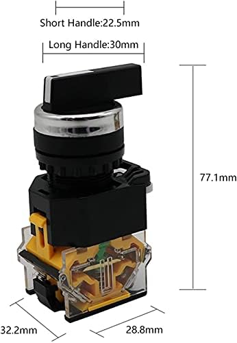 BEFIA 22mm Választó Gomb Rotary Switch Reteszelés Pillanatnyi 2NO 1NO1NC 2 3 helyezze DPST 10A 400V hálózati Kapcsoló BE/Ki