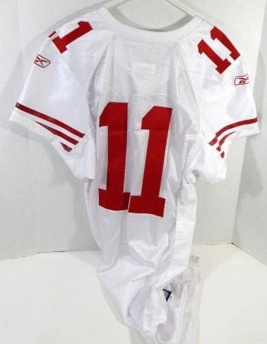 2009-ben a San Francisco 49ers Shane Andrus 11 Játék Kiadott Fehér Jersey 42 DP26460 - Aláíratlan NFL Játék Használt Mezek