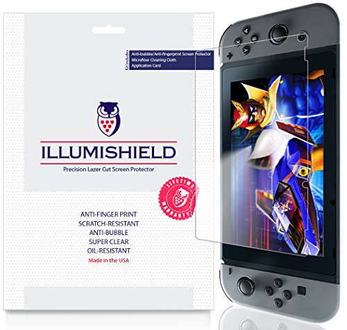 ILLUMISHIELD képernyővédő fólia Kompatibilis a Nintendo Kapcsoló (3 Csomag) Tiszta HD Pajzs Anti-Buborék, valamint Anti-Ujjlenyomat