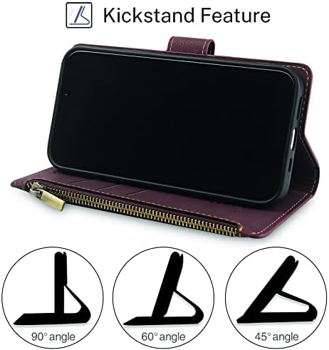 Antsturdy Samsung Galaxy A53 5G Pénztárca Ügy [RFID-Blokkoló] PU Bőr Flip Tok Könyv Védő Fedél csuklópánt [Cipzár Poket]