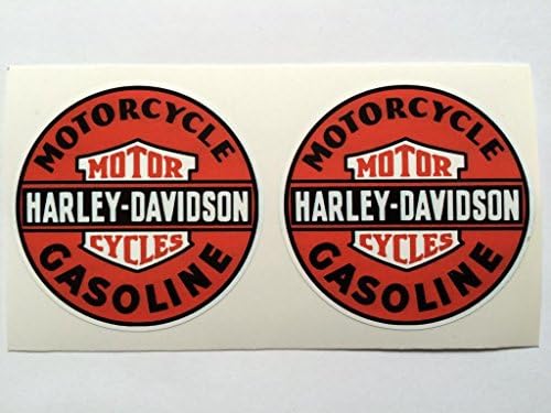 2 Harley Davidson Vintage Stílusú Benzin Sötét Narancssárga Meghalni Vágott Matricák