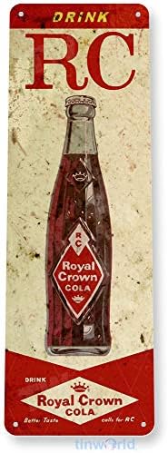 Tinworld Adóazonosító Jele, A Royal Crown Cola Retro Rusztikus Üdítő Üzletben Fém Tábla Dekoráció Konyha Ház Barlang B586
