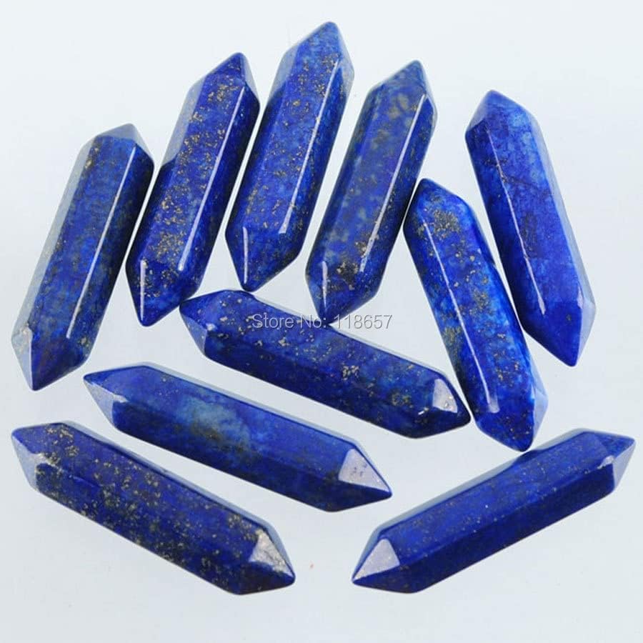 Teekos Természetes Lapis Lazuli Drágaköveket Kő Nincs Lyuk Hatszögletű Hegyes Reiki Csakra Pálca Medál Ékszerek, Gyöngyök