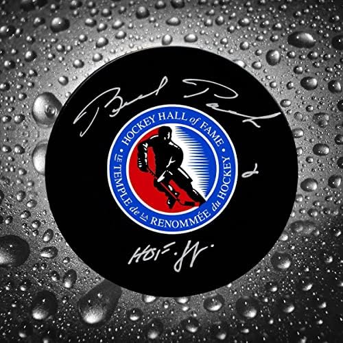 Brad Park Hockey Hall of Fame HOF Dedikált Puck - Dedikált NHL Korong