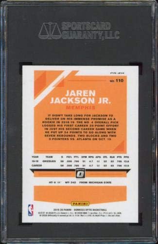 Grizzlies Jaren Jackson Jr 2019 Donruss Optikai 110 Holo Prizm Kártya Osztály 10 CSKP - Aláíratlan Kosárlabda Kártyák