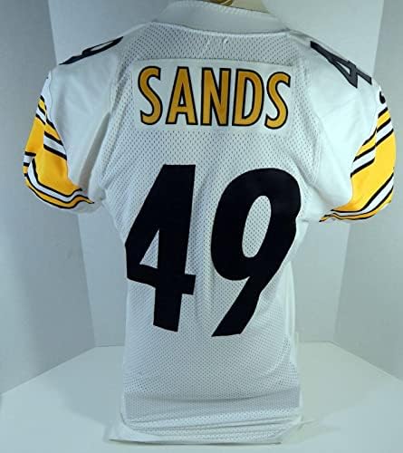 2000 Pittsburgh Steelers Sands 49 Játék Kiadott Fehér Jersey 44 DP21123 - Aláíratlan NFL Játék Használt Mezek