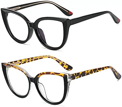 Melrose/divat macska szemüveges hölgyek cukorka színű 2db anti-vakító fény számítógép olvasó, fekete olvasó szemüveg, férfi