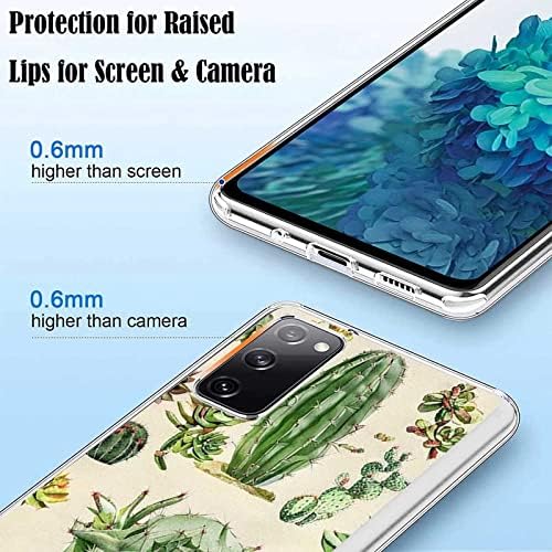 Kompatibilis a Samsung Galaxy S20 Fe Ultra Kaktusz Esetben, Kaktusz Zamatos Botanikus Növények, Virágok, Virágos Trendi Grafikus