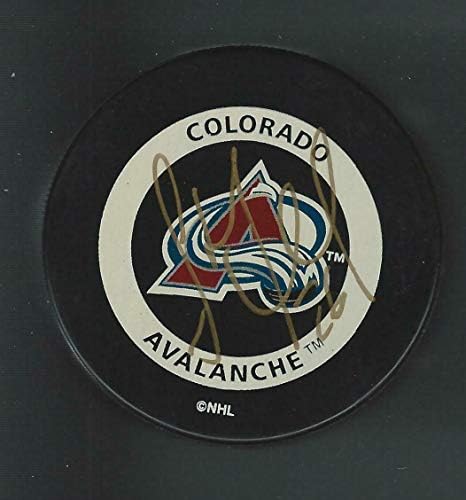 Stephane Yalle Aláírt Colorado Avalanche Hivatalos Játék Puck - Dedikált NHL Korong