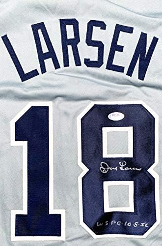 Ne Larsen dedikált, aláírt írva jersey MLB New York Yankees PSA COA
