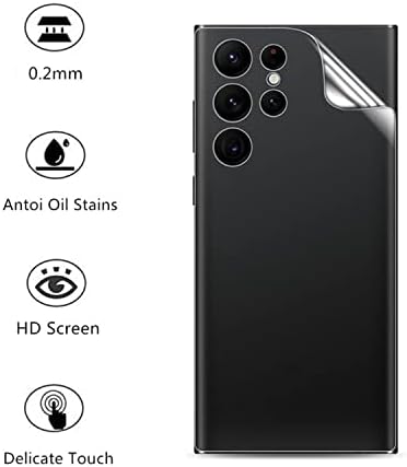 Aemus Kompatibilis a Samsung Galaxy S22 Ultra Vissza Protector HD Anti Karcolás 3Pack 3D Ívelt Film S22 Ultra 5G hátlap Film
