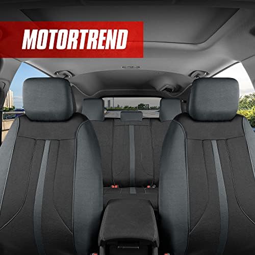 A Motor Trend OmniFit, Két hangú, Szürke Autó üléshuzatok Teljes Szett Kapucnis Osztott Ülés Borító, Autó Belső Kiegészítők,