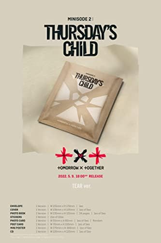 TXT minisode 2 : csütörtök Gyermek 4 Mini Album Könny Verzió BEOMGYU Fedezze CD+24p Fotókönyv+2ea Matrica+1p fénykép kártya+1p