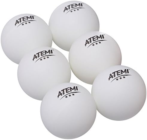 Atemi - Csomag 6 Ping-Pong Labdák, Fehér, M (40mm)