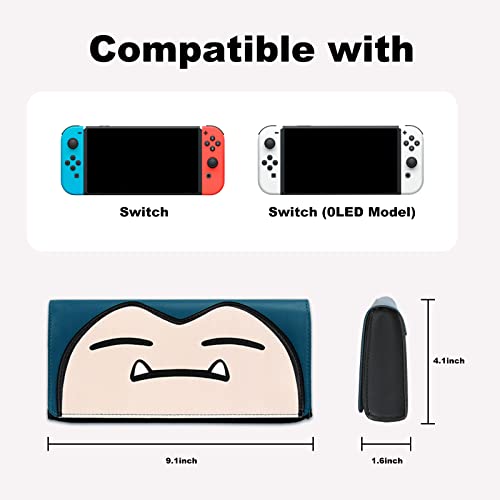 FUNLAB Kapcsoló Esetben Kompatibilis a Nintendo Kapcsolót, majd Kapcsolja OLED, Aranyos Bőr Utazási Szállító Kuplung Játék