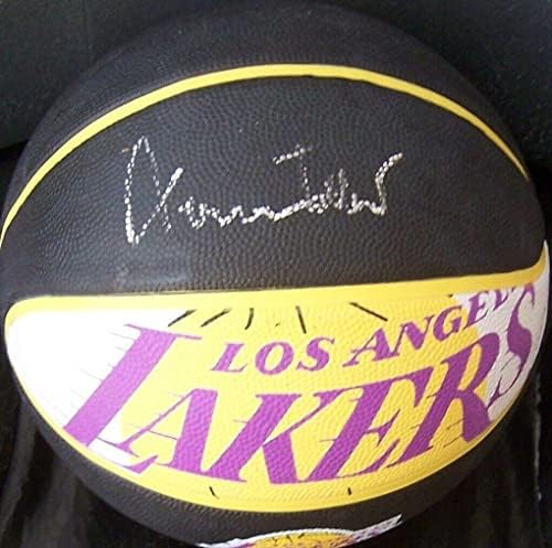 Jerry West dedikált, aláírt Lakers logó rendelet gumi kosárlabda-labda SZÖVETSÉG - Dedikált Kosárlabda