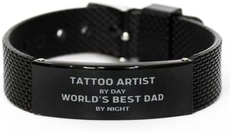 Tetováló Művész, mint Nap, a Világ Legjobb Apa Éjjel, Tetováló Művész Fekete Háló Karkötő, Vicces Ajándékok Tetováló Művész