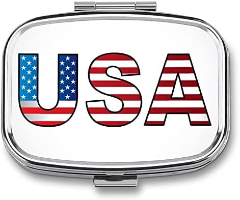 Zsebében Tabletta Esetben Amerikai Zászló Utazási Tabletta Jogosultja Tárolás a Gyógyszer Kiegészítő, Vitamin Hal Olaj 2.2x1.6in