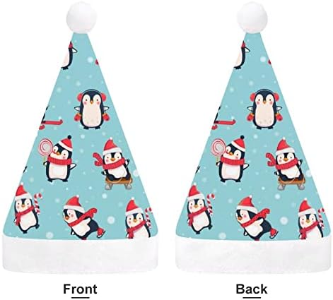 Aranyos Pingvinek Karácsonyi Sapka, Télapó Sapka a Felnőtt Unisex Kényelem Klasszikus Karácsonyi Sapka Karácsonyi Party Nyaralás