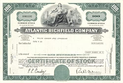 Atlantic Richfield Co. - ARCO Benzinkutak Co. - Raktáron Bizonyítvány