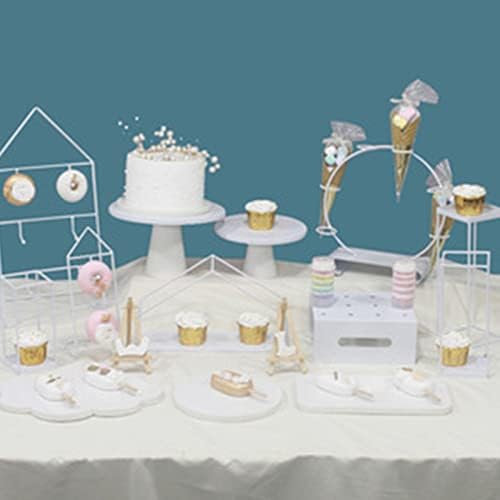 Torta Állvány, Európai Stílusú Fém Kerek Desszert Állni Muffin Állvány Torta Tányér Sütemény Dome Esküvői Buli, Tej, Tea