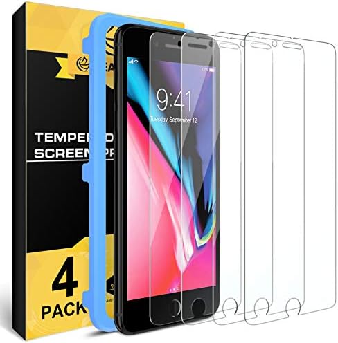 NEARPOW [4 Csomag] iPhone 8 / iPhone 7 Screen Protector [Edzett Üveg] képernyővédő [9H Keménység] [Crystal Clear] [Easy Buborék