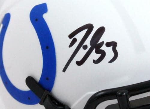 Darius Leonard Dedikált Indianapolis Colts Hold Sebesség Mini Sisak - SZÖVETSÉG W - Dedikált NFL Mini Sisak