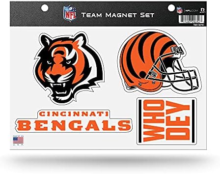 Rico Iparágak NFL Cincinnati Bengals Alternatív Csapat Mágnes Készlet 8,5 x 11 - Home Dekor - Regrigerator, Iroda, Konyha