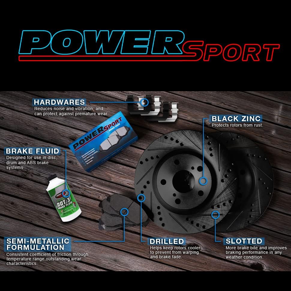 Power Sport Hátsó Fékek Rotorok Készlet |Hátsó fékbetétek| Fék Mellett pedig Párna| Félig Fémes fékbetétek, valamint Rotorok|