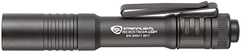 Streamlight 66604 250-Lumen MicroStream USB Újratölthető Zseb Elemlámpa, Doboz, Fekete & 66608 MicroStream 250-Lumen USB