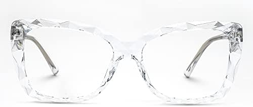 VOOGLAM Téglalap Kék Fény Blokkoló Szemüveget a Nők Elleni UV Terhelését Szemüveg Shane téglalap kristály szemüveg