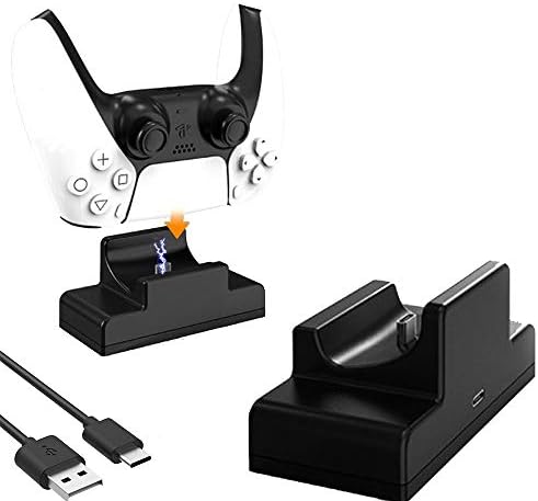 Töltő PS5 DualSense Vezeték nélküli Vezérlő, Töltő Állomás Egyetlen USB-C Port, Biztonságos, Hatékony, Gyors, Playstation