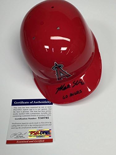Matt Cipész Aláírt Angels Baseball Mini Sisak Menj Angyalok a PSA - Dedikált MLB Mini Sisak
