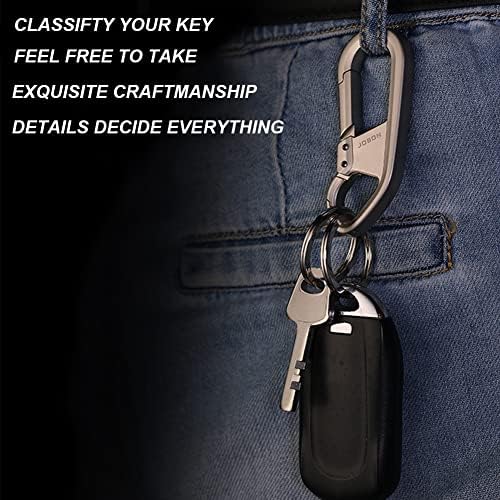 YDLYWCH Autós Kulcstartó Clip - Magas Minőségű kulcstartó Jogosult Klip - Fém Keychains Autó Gyűrű a Férfiak, mind a Nők(Fekete)